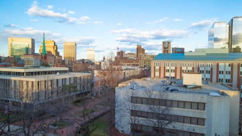 view of rutgers-newark buildings