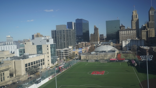 Aerial photograph of Rutgers University-Newark