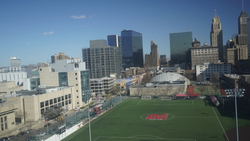 Aerial photograph of Rutgers University-Newark