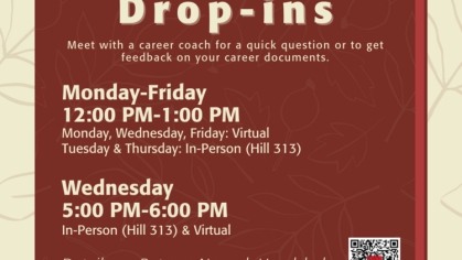Career Development Center: Drop-Ins Career Development Center: Drop-Ins