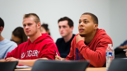 students listening in class