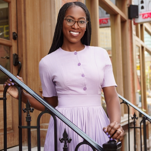 woman in image smiling