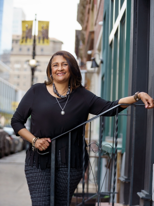 woman in image smiling