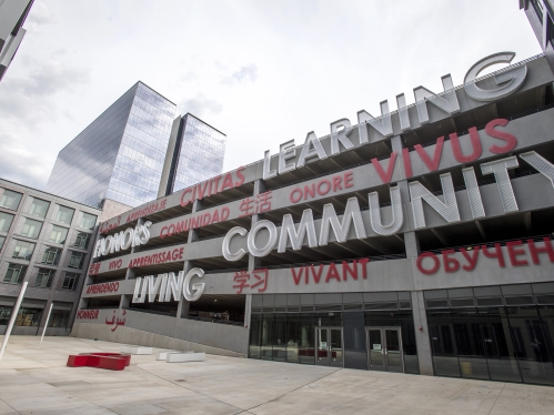 building with "honors living learning community" written on the side