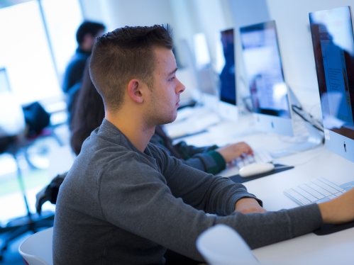 man using the computer