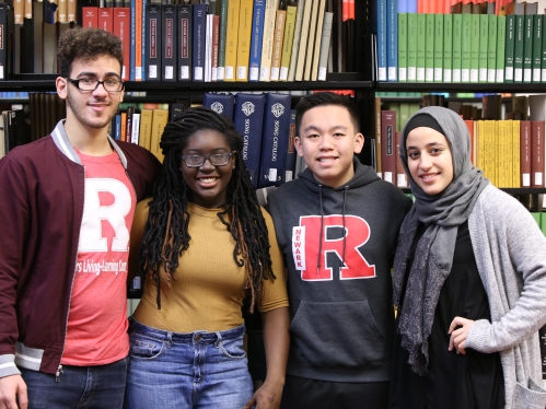 Students in library