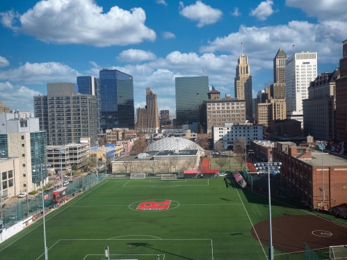 Aerial photograph of Rutgers University-Newark