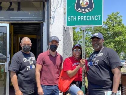 Community Members Standing in Newark