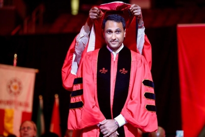 doctor eboo patel receiving honorary degree