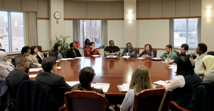 diversity and transformation committee seated at round table