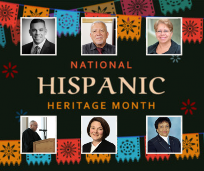 banner for national hispanic heritage month 2023 featuring latinx alumni