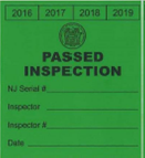 inspection  sticker